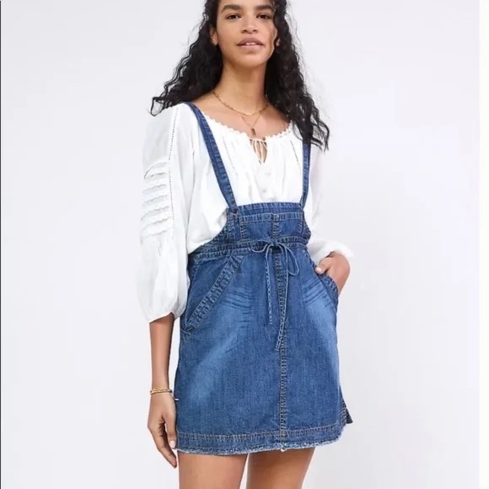 Anthropologie Pilcro Blue Denim Overall Dress